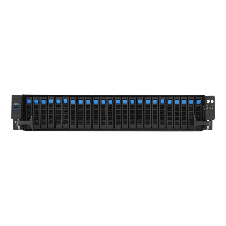 Platforma Asus Rack (2U) RS520A-E12-RS24U AMD Epyc 9004 (16x NVMe, 8x SATA/SAS, 2xM.2, 2xGPU, 2x10Gbe, IPMI, 1+1 1600W)