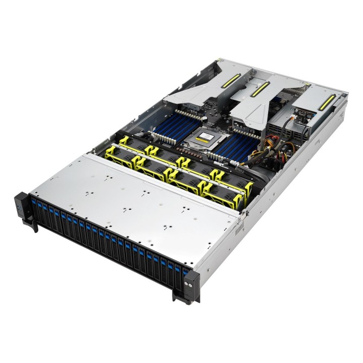 Platforma Asus Rack (2U) RS520A-E12-RS24U AMD Epyc 9004 (16x NVMe, 8x SATA/SAS, 2xM.2, 2xGPU, 2x10Gbe, IPMI, 1+1 1600W)