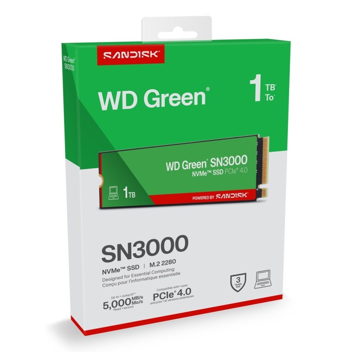 SSD WD Green SN3000 1TB NVMe WDS100T4G0E