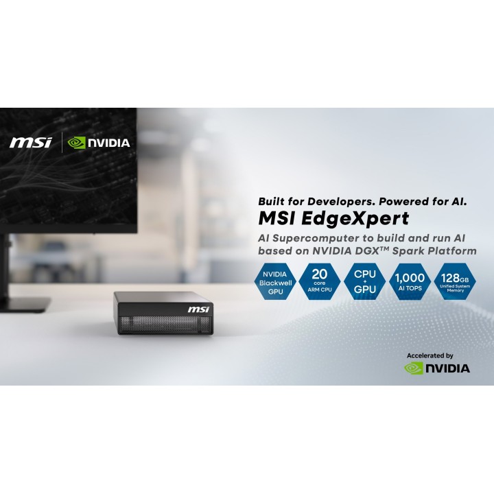 MSI AI EdgeXpert MS-C931 ARM Cortex-X925 10Core + ARM Cortex-A725 10Core 128GB LPDDR5x SSD4TB M.2 NVMe NVIDIA GB10 Grace