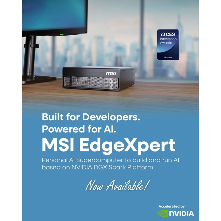 MSI AI EdgeXpert MS-C931 ARM Cortex-X925 10Core + ARM Cortex-A725 10Core 128GB LPDDR5x SSD4TB M.2 NVMe NVIDIA GB10 Grace