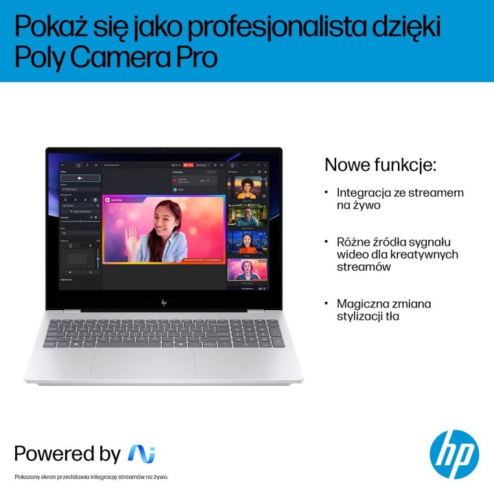 HP OmniBook 7 16-az0222nw Core 5 210H 16"2K 300nits AG 16GB DDR5 5200 SSD512 Intel Graphics Cam 5 Mpx IR 70Wh Win11 Glacial