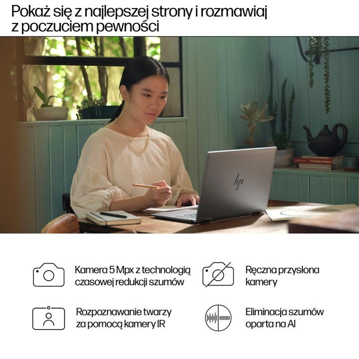 HP Envy x360 14-fa0016nw Ryzen 7 8840HS 14"WUXGA Touch 300nits 16GB LPDDR5-6400 SSD512 Radeon 780M Cam 5 Mpx IR 59Wh Win11
