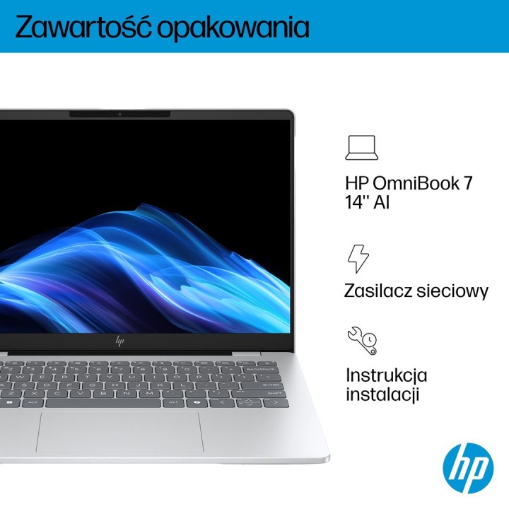 HP OmniBook 7 AI 14-fr0221nw Ultra 5 225U 14"2K 300nits AG 16GB LPDDR5-5200 SSD512 Intel Graphics Cam 5 Mpx IR 68Wh Win11