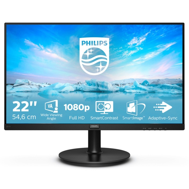 Monitor Philips 221V8A/00 (21,5" VA FullHD 1920x1080 HDMI, VGA kolor czarny)