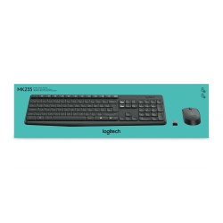 Zestaw klawiatura + mysz membranowa Logitech MK235 920-007931 (USB 3.0 kolor szary optyczna)