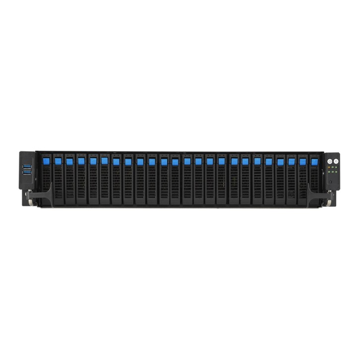 Platforma Asus Rack (2U) RS520A-E12-RS24U AMD Epyc 9004 (24x NVMe, 2xM.2, 2x10Gbe, IPMI, 1+1 1600W)