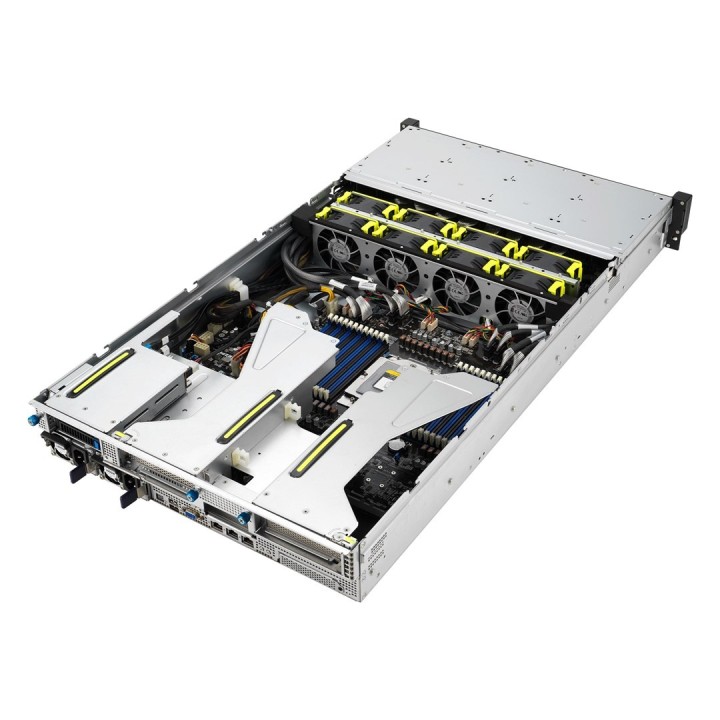 Platforma Asus Rack (2U) RS520A-E12-RS24U AMD Epyc 9004 (24x NVMe, 2xM.2, 2x10Gbe, IPMI, 1+1 1600W)