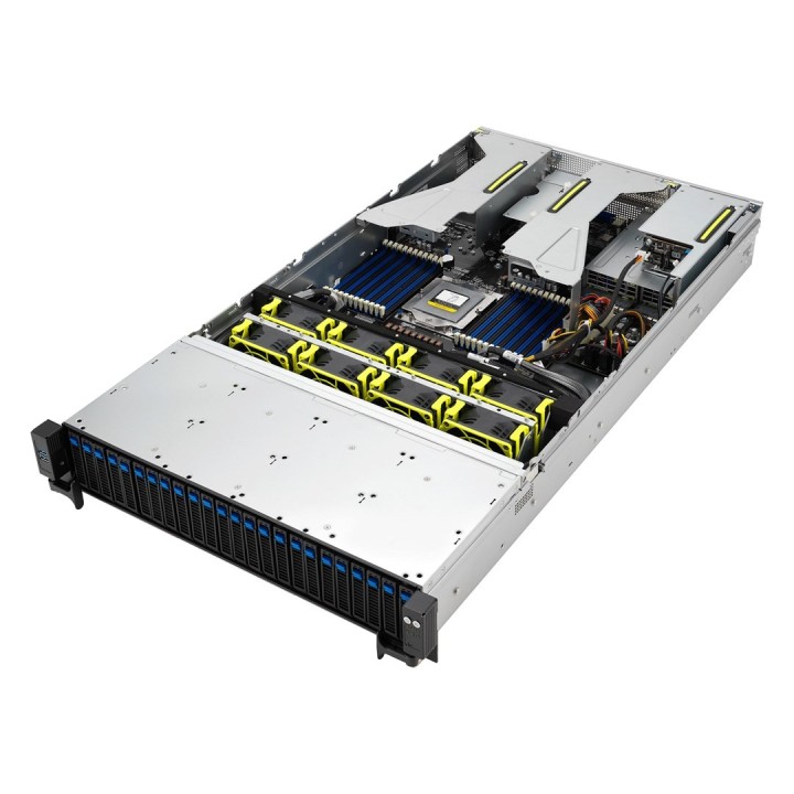 Platforma Asus Rack (2U) RS520A-E12-RS24U AMD Epyc 9004 (24x NVMe, 2xM.2, 2x10Gbe, IPMI, 1+1 1600W)