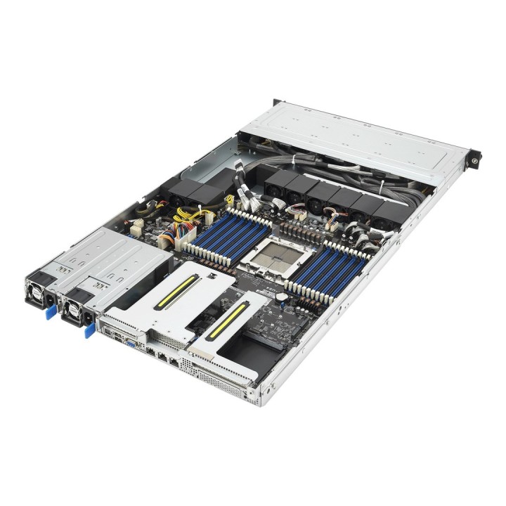 Platforma Asus Rack (1U) RS501A-E12-RS12U AMD Epyc 9005/9004 (12x NVMe/SATA HS, 2xM.2, 2x1Gbe, IPMI, 1+1 1600W)