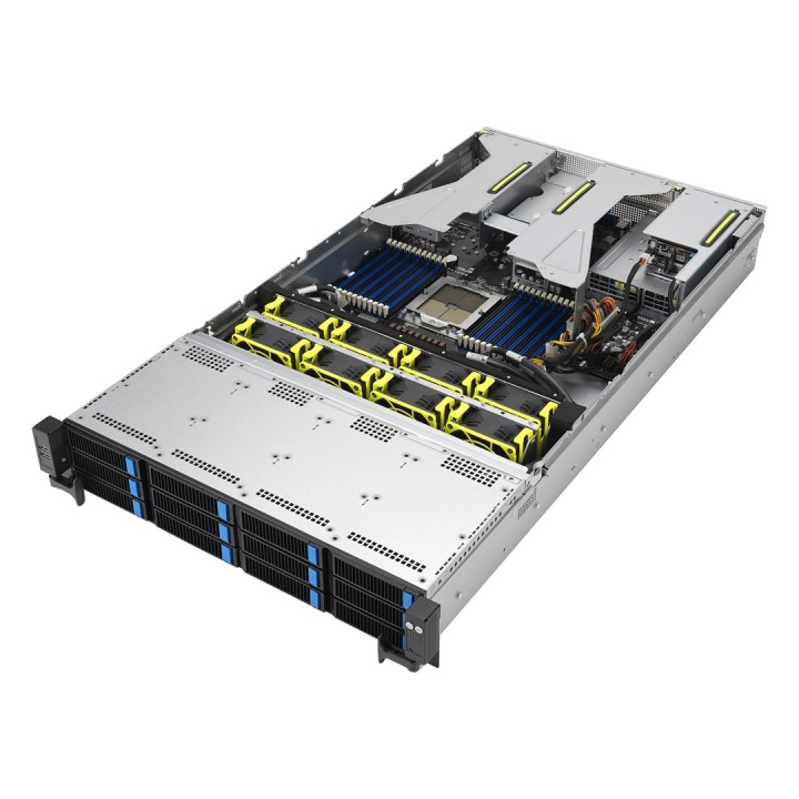 Platforma Asus Rack (2U) RS521A-E12-RS12U AMD Epyc 9005/9004 (12x NVMe/SATA HS, 2xM.2, 2x1Gbe, IPMI, 1+1 1600W)