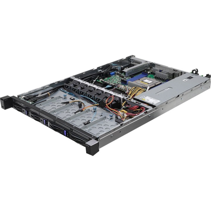 Platforma ASRock Rack (1U) AMD Epyc 9004 (4xLFF, 4XSFF, 2x10GbE, Red. PSU, IPMI)