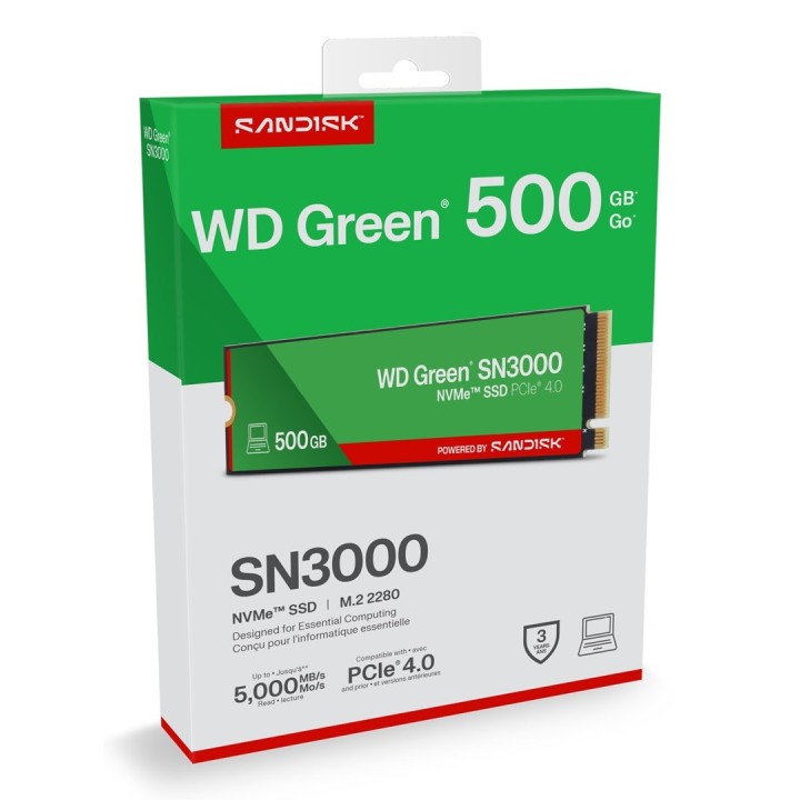 SSD WD Green SN3000 500GB NVMe WDS500G4G0E