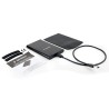 GEMBIRD OBUDOWA USB 3.1 NA DYSK HDD/SSD 2.5'' SATA SZCZOTKOWANE ALUMINIUM, CZARNA