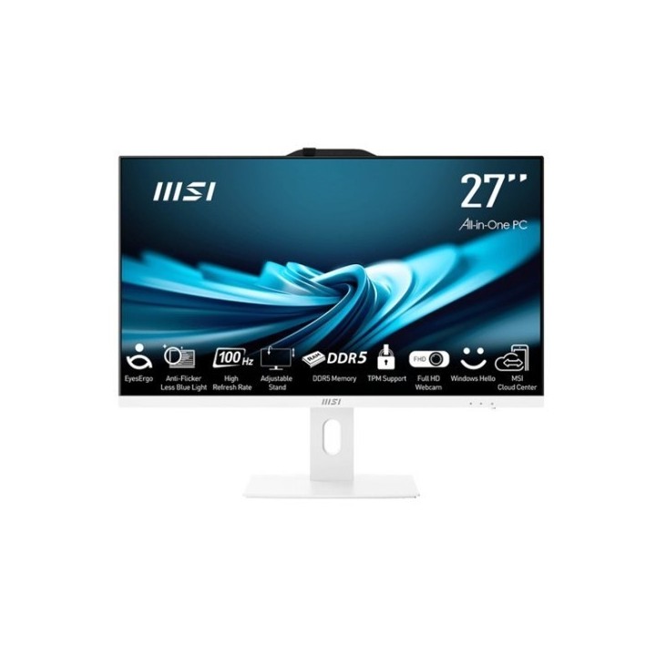 MSI PRO AP272P 14M-1029EU i5-14400 27" IPS LED FHD Non-Touch Anti-Glare 16GB SSD500GB M.2 AX211 WiFi 6E Windows 11 Pro White