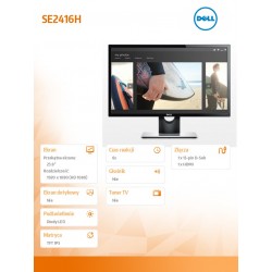 Dell Monitor 24 SE2416H IPS LED Full HD (1920 x 1080) /16:9/VGA/HDMI/3Y PPG