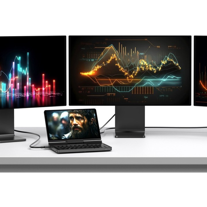 Laptop GPD-Pocket-4 Ryzen 7 8840U/8" WQXGA (2560x1600) Touchscreen 144Hz IPS/x360/LAN/16GB/SSD 1TB/BT/BLKB/FPR/x360/Radeon 780M