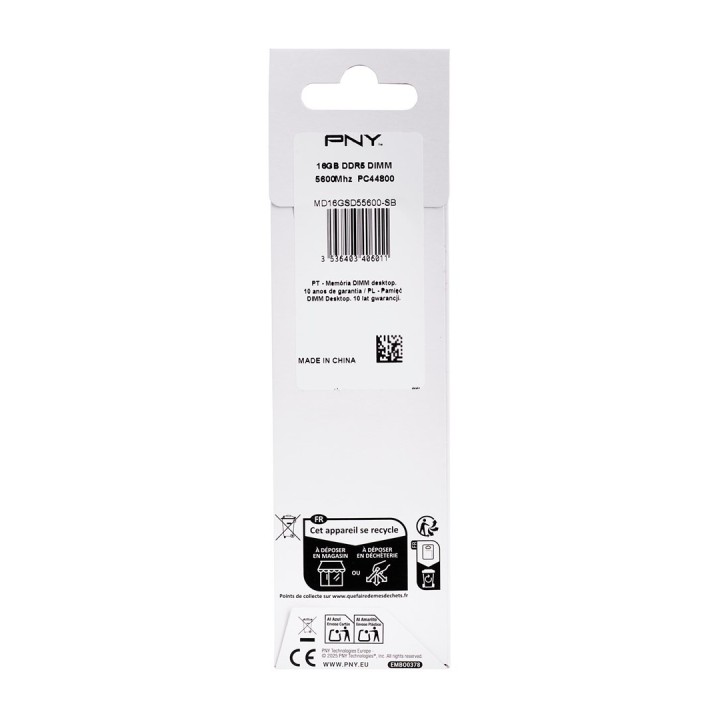 Pamięć PNY Performance DDR5 16GB 5600MHz CL40