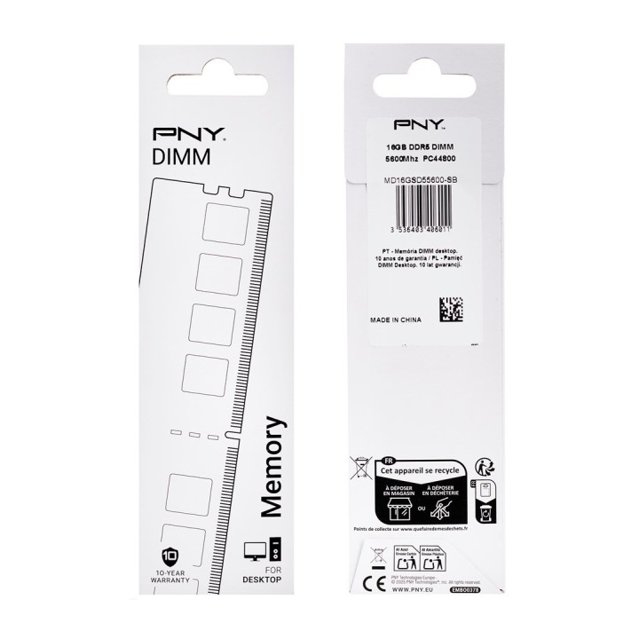 Pamięć PNY Performance DDR5 16GB 5600MHz CL40