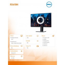 Dell Monitory 23,8" P2419H IPS LED Full HD (1920x1080) /16:9/HDMI/DP/VGA/5xUSB/3Y PPG