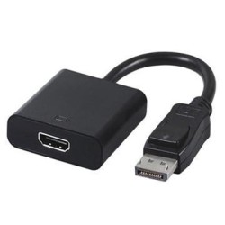 Adapter GEMBIRD A-DPM-HDMIF-002 (DisplayPort M - HDMI F 0,10m kolor czarny)
