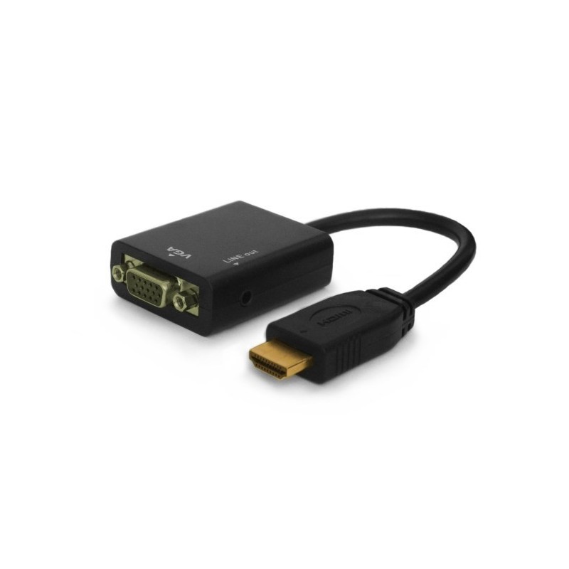 Adapter SAVIO cl-23 (HDMI M - D-Sub (VGA) F 0,20m kolor czarny)