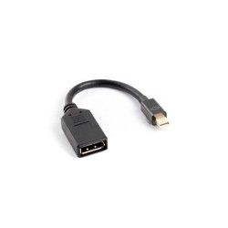 Adapter Lanberg AD-0003-BK (Mini DisplayPort M - DisplayPort F 0,10m kolor czarny)
