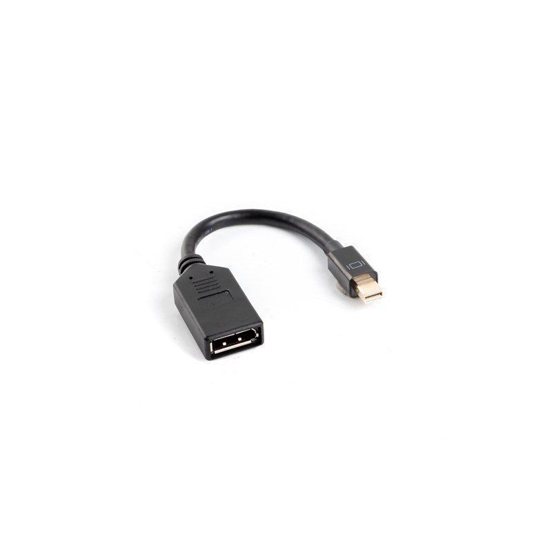 Adapter Lanberg AD-0003-BK (Mini DisplayPort M - DisplayPort F 0,10m kolor czarny)
