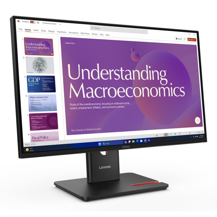 Lenovo ThinkVision T24D-40 23.8"FHD 120Hz 250nits AG HDMI DP USB Eclipse Black
