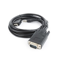 Adapter GEMBIRD A-HDMI-VGA-03-6 (HDMI M - D-Sub (VGA), Jack stereo 3,5 mm M 1,8m kolor czarny)