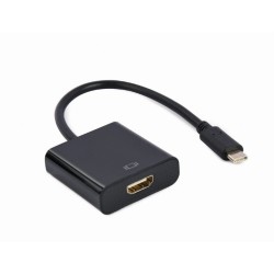 GEMBIRD ADAPTER NA KABLU USB TYP-C DO HDMI 4K 60HZ, 15CM, CZARNY