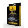 GEMBIRD MULTI ADAPTER USB TYP-C 6 W 1 (HUB3.1 + HDMI + VGA + PD + CZYTNIK KART + DŹWIĘK STEREO), SZARY