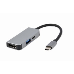 GEMBIRD MULTI ADAPTER USB TYP-C 3W1 (HUB USB + HDMI + PD)