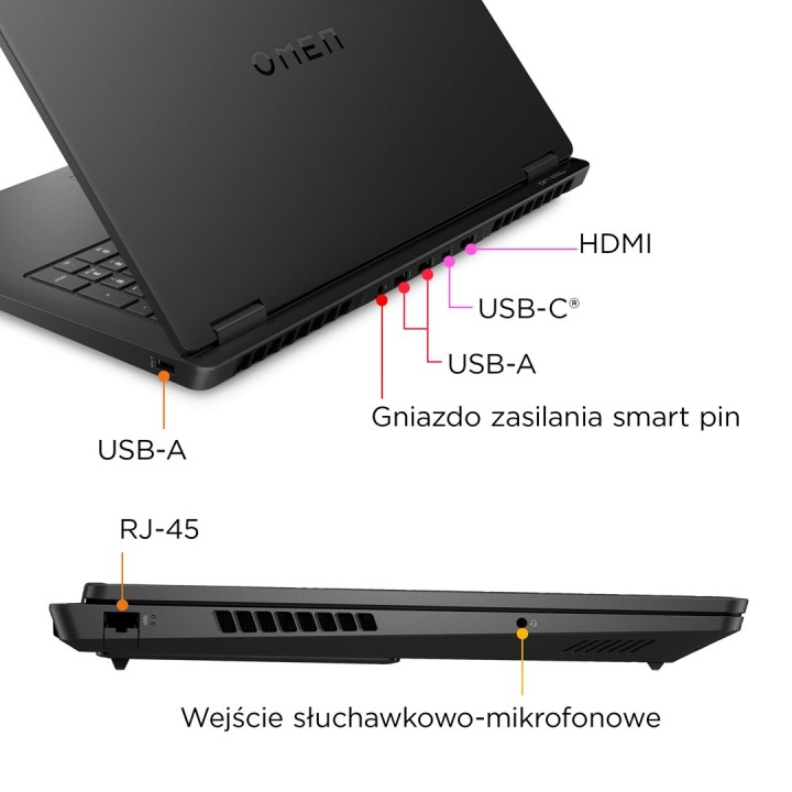 HP OMEN 17-db0128nw Ryzen 5 8645HS 17.3"FHD IPS 144Hz 300n AG 16GB DDR5 5600 SSD512 RTX 4060_8GB 83Wh Win11 2Y