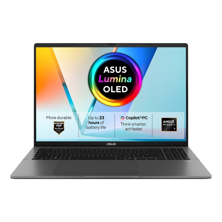 ASUS Vivobook S16 M3607GA-SH011W Ryzen AI 7 445 16.0"FHD OLED 60Hz 300nits 16GB DDR5 SSD512 Radeon 840M Cam1080p+IR 70WHrs Win11