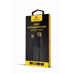 GEMBIRD ADAPTER NA KABLU USB TYP-C DO DISPLAYPORT (M) 4K 60HZ, 2M, CZARNY