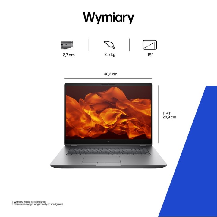 HP ZBook Fury G1i 18 Ultra 7 265HX vPro 18.0"WQXGA IPS 500nits 165Hz AG 32GB DDR5 5600 SSD1TB RTX Pro 2000_8GB Cam IR 5 Mpx AI