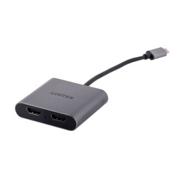 UNITEK ADAPTER USB-C NA 2X HDMI, 4K 60HZ MST