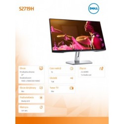 Dell Monitor 27 S2719H InfinityEdge IPS LED Full HD (1920x1080)1692xHDMI(1.4)3Y PPG