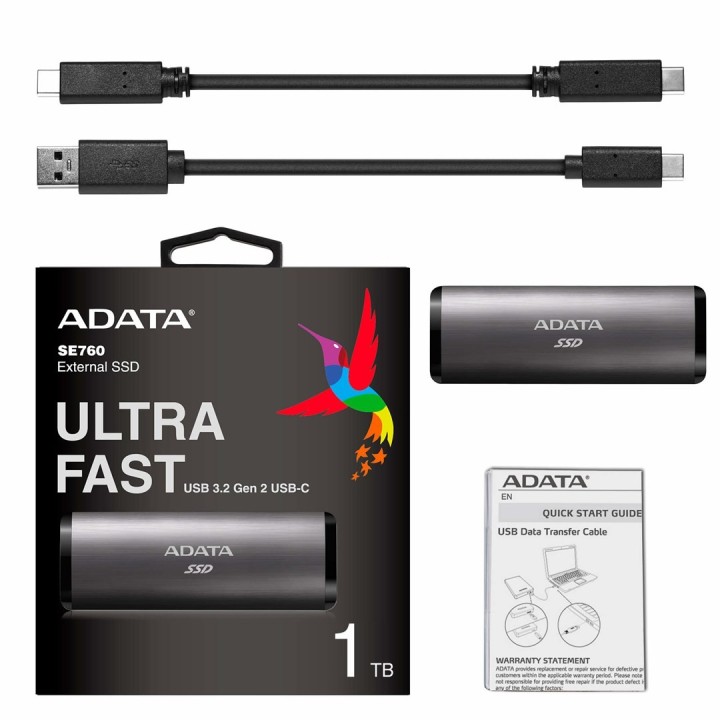 ADATA DYSK SSD External SE760 1TB USB-C 3.2