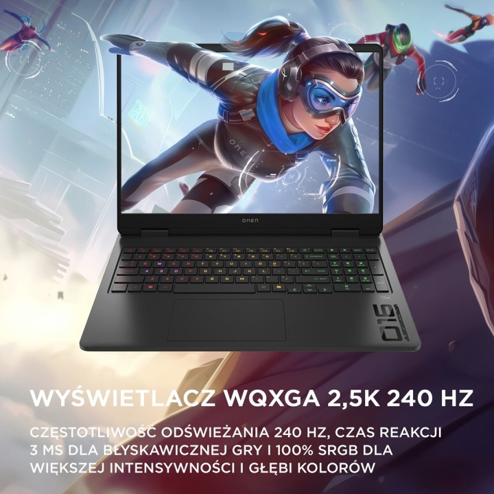 HP Omen 16-am0022nw i7-14650HX 16.0"2K LBL IPS 165Hz 400nits AG 32GB DDR5 5600 SSD1TB GeForce RTX 5060 8GB Cam1080p+IR 70Wh