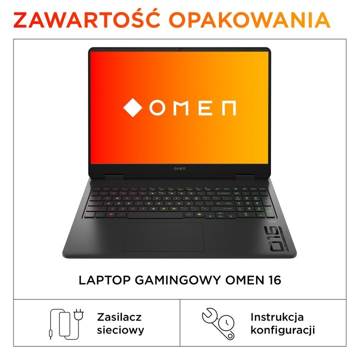 HP Omen 16-am0022nw i7-14650HX 16.0"2K LBL IPS 165Hz 400nits AG 32GB DDR5 5600 SSD1TB GeForce RTX 5060 8GB Cam1080p+IR 70Wh