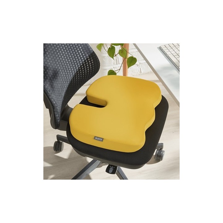 LEITZ Ergo Cosy Ortopedyczna poduszka na krzesło, żółta