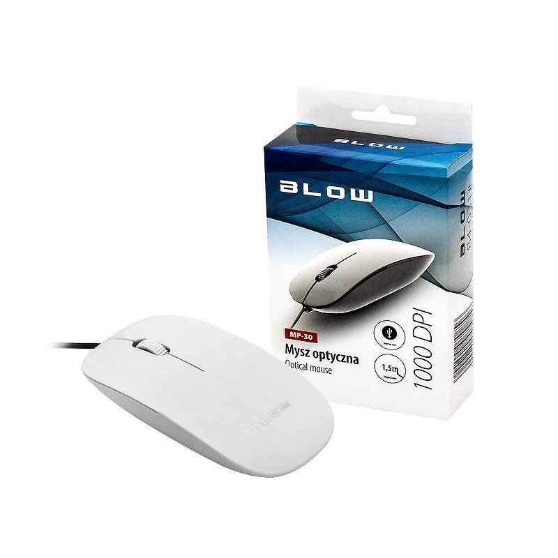 Mysz BLOW MP-30 84-031 (optyczna 1000 DPI kolor biały)