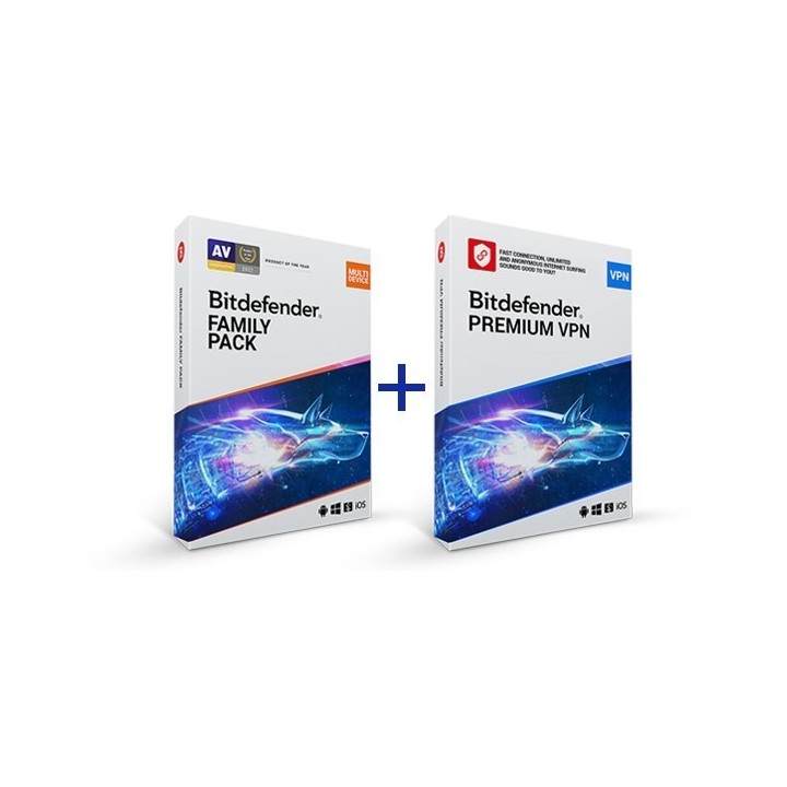 Bitdefender Family Pack + VPN 10U/1Y