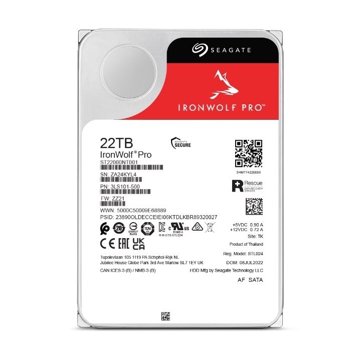 Dysk twardy HDD Seagate IronWolf Pro 22TB 3,5" SATA ST22000NT001