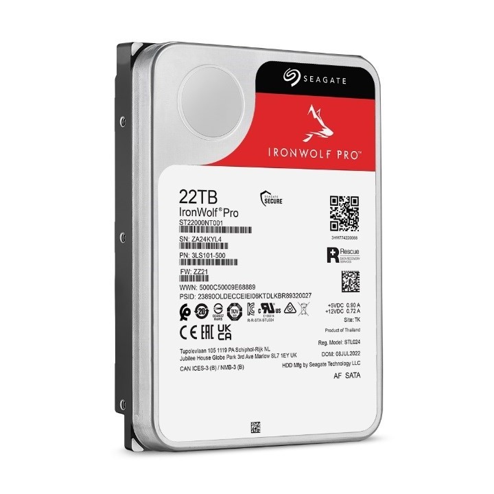 Dysk twardy HDD Seagate IronWolf Pro 22TB 3,5" SATA ST22000NT001