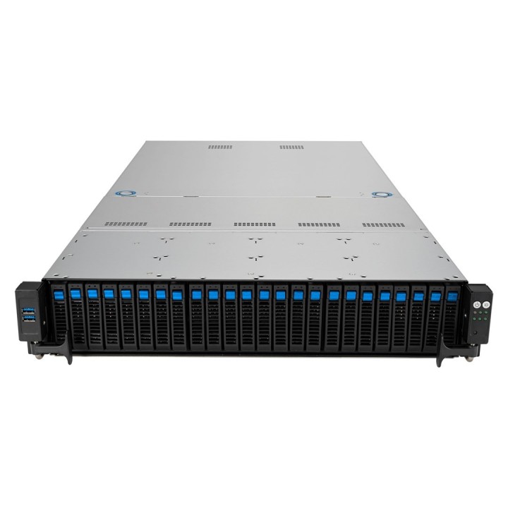Platforma Asus Rack (2U) RS520A-E12-RS24U AMD Epyc 9004 (16x NVMe, 8x SATA/SAS, 2xM.2, 2xGPU, 2x10Gbe, IPMI, 1+1 1600W)
