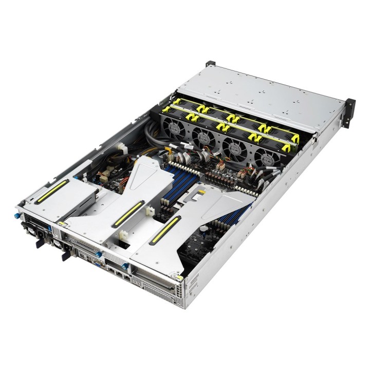 Platforma Asus Rack (2U) RS520A-E12-RS24U AMD Epyc 9004 (16x NVMe, 8x SATA/SAS, 2xM.2, 2xGPU, 2x10Gbe, IPMI, 1+1 1600W)
