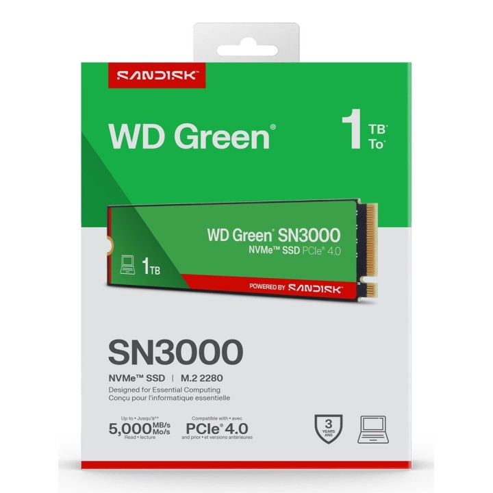 SSD WD Green SN3000 1TB NVMe WDS100T4G0E